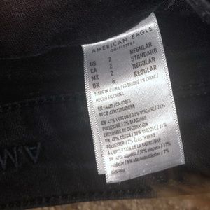 American eagle jeans , Black , holes at knees